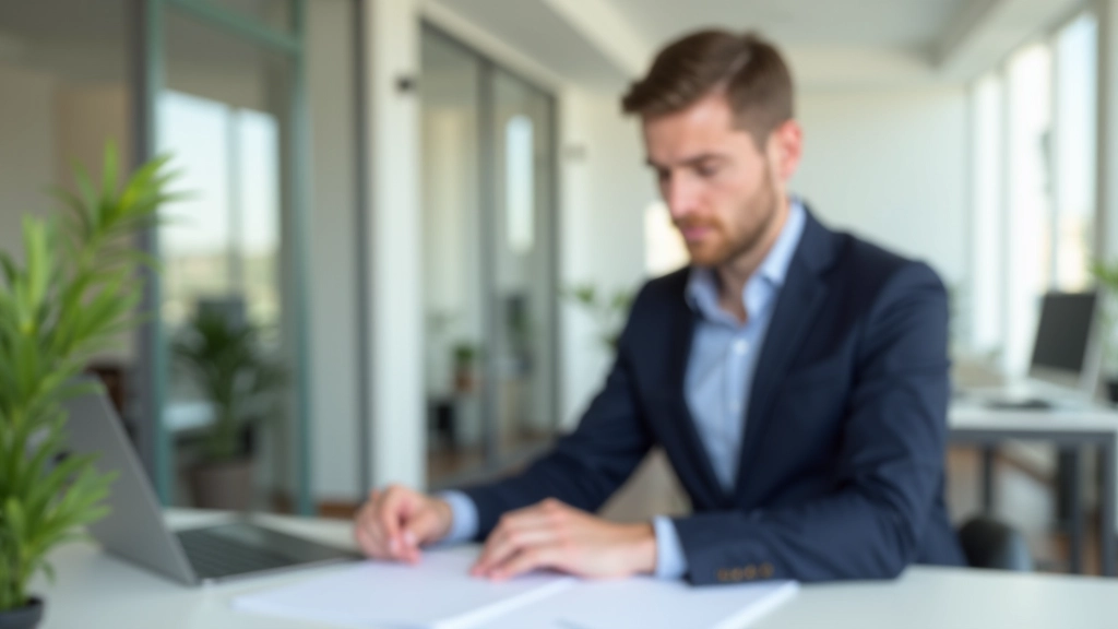 Agent immobilier présentant des documents et conditions de location dans un bureau moderne